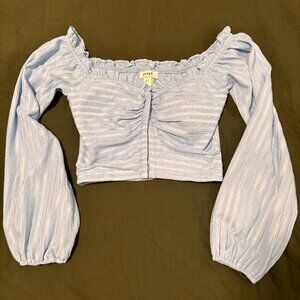 Strapless Blue Corset Top